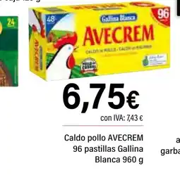 Cash Ifa AVECREM Caldo pollo 96 pastillas Gallina Blanca oferta