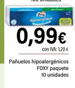 Cash Ifa FOXY Pañuelos hipoalergénicos paquete oferta