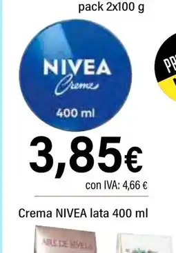 Cash Ifa NIVEA Crema lata oferta