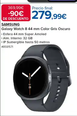 Costco SAMSUNG Galaxy Watch 8 44 mm Color Gris Oscuro oferta