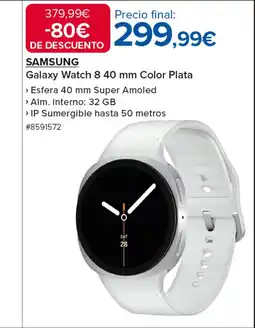 Costco SAMSUNG Galaxy Watch 8 40 mm Color Plata oferta