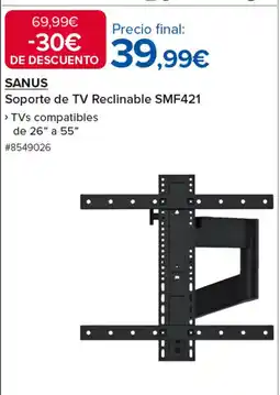 Costco SANUS Soporte de TV Reclinable SMF421 oferta