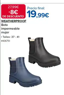 Costco WEATHERPROOF Bota impermeable mujer oferta