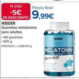Costco WEIDER Gummies melatonina para adultos oferta