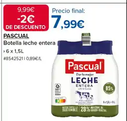 Costco PASCUAL Botella leche entera oferta