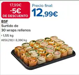 Costco BSF Surtido de 30 wraps rellenos oferta