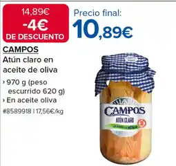 Costco CAMPOS Atún claro en aceite de oliva oferta