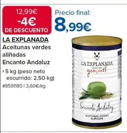 Costco LA EXPLANADA Aceitunas verdes aliñadas Encanto Andaluz oferta