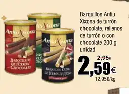 FROIZ Barquillos Antiu Xixona de turrón chocolate, rellenos de turrón o con chocolate oferta