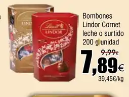 FROIZ Bombones Lindor Cornet leche o surtido oferta