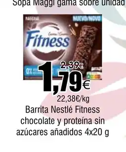 FROIZ Barrita Nestlé Fitness chocolate y proteína sin azúcares añadidos oferta