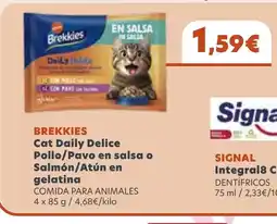 FROIZ BREKKIES Cat Daily Delice Pollo/Pavo en salsa o Salmón/Atún en gelatina oferta