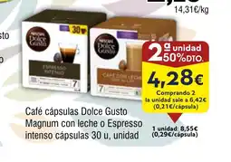 FROIZ Café cápsulas Dolce Gusto Magnum con leche o Espresso intenso cápsulas oferta