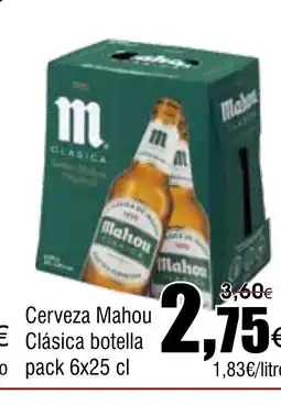 FROIZ Cerveza Mahou Clásica botella oferta
