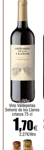 FROIZ Vino Valdepeñas Señorío de los Llanos crianza oferta