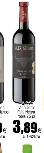 FROIZ Vino Toro Pata Negra roble oferta