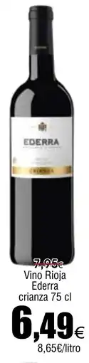 FROIZ Vino Rioja Ederra crianza oferta