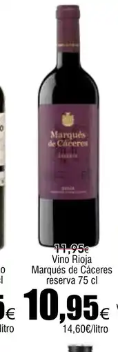 FROIZ Vino Rioja Marqués de Cáceres reserva oferta