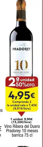 FROIZ Vino Ribera del Duero Pradorey 10 meses barrica oferta