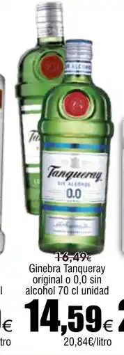 FROIZ Ginebra Tanqueray original o 0,0 sin alcohol oferta