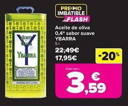 Carrefour YBARRA Aceite de oliva 0,4° sabor suave oferta
