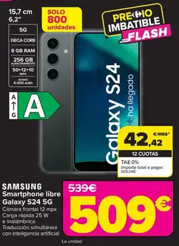 Carrefour SAMSUNG Smartphone libre Galaxy S24 5G oferta