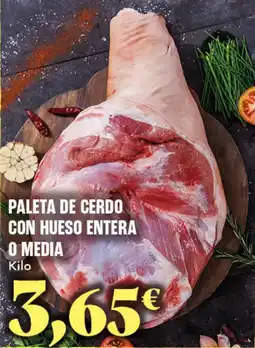 Gadis Paleta de cerdo con hueso entera o media oferta