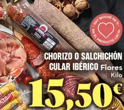 Gadis FLORES Chorizo o salchichón cular ibérico oferta