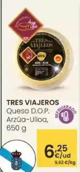 Eroski Tres viajeros - queso d.o.p. rad arzúa-ulloa oferta
