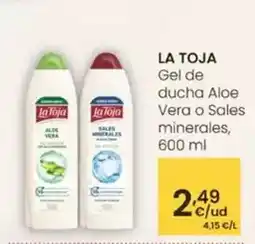 Eroski La toja - gel de ducha aloe vera o sales minerales oferta