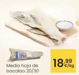 Eroski Media hoja de bacalao oferta