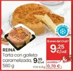 Eroski Reina - tarta con galleta caramelizada oferta