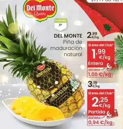 Eroski Del monte - piña de maduración natural oferta