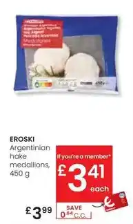 Eroski Eroski - argentinian hake medallions oferta