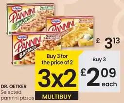 Eroski Dr oetker - selected pannini pizzas oferta
