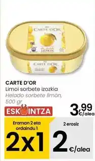 Eroski Carte d'or - helado sorbete limón oferta