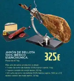 Hipercor Jamón de bellota 100% ibérico esenciaúnica. oferta