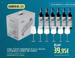 Hipercor Vino tinto reserva d.o.ca. rioja hacienda lópez de haro. oferta