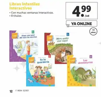 Lidl Libros Infantiles Interactivos oferta