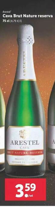 Lidl Arestel Cava Brut Nature Reserva oferta