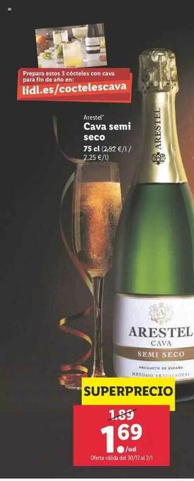 Lidl Arestel Cava Semi Seco oferta