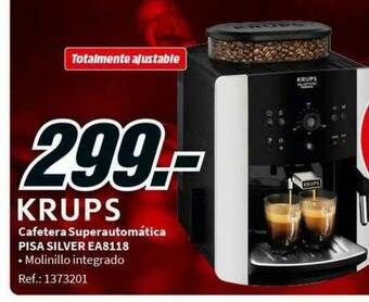 MediaMarkt Krups Cafetera Superautomática Pisa Silver Ea8118 oferta