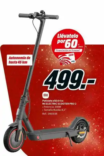 MediaMarkt Patinete Eléctrico Mi Electric Scooter Pro 2 oferta