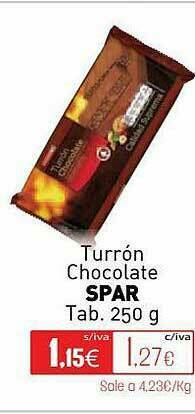 Cuevas Cash Turrón Chocolate Spar oferta