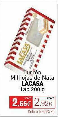 Cuevas Cash Turrón Milhojas De Nata Lacasa oferta