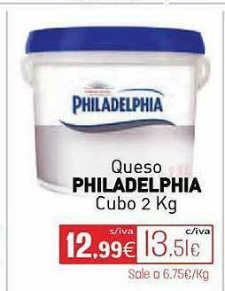 Cuevas Cash Queso Philadelphia Cubo 2 Kg oferta