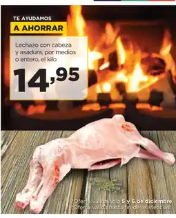 Alimerka Lechazo con cabeza y asadura, por medios o entero oferta