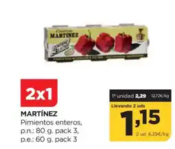 Alimerka MARTÍNEZ Pimientos enteros oferta