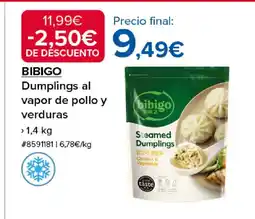 Costco BIBIGO Dumplings al vapor de pollo y verduras oferta