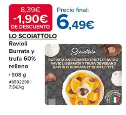Costco LO SCOIATTOLO Ravioli Burrata y trufa 60% relleno oferta